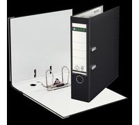 Classeur à levier Leitz 180°, en plastique, noir, 318 mm, 81 mm, 285 mm