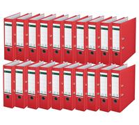 Classeur à levier Leitz, format 180°, en plastique, couleur rouge, dimensions : 318 mm, 81 mm, 285 mm