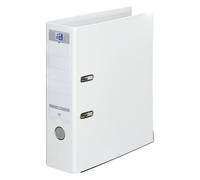Classeur à levier Oxford plastique dos 8 cm A4 - blanc