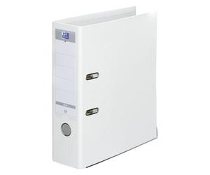 Classeur à levier Oxford plastique dos 8 cm A4 - blanc