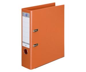Classeur à levier Oxford plastique dos 8 cm A4 - orange