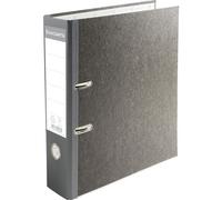 Classeur À Levier Papier Marbre Gris Dos De 70mm - Avec Perforateur - A4. - Gris-Dos Gris