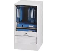 SIMMOB Classeur à Rideau 4 Etagères 1 Kit DS Serrure Larg 41,4 Haut 76 Prof 44 cm - Blanc