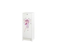 Classeur à Rideau Blanc 5 Niches Serrure 37,8 x 103,8 x 38,4 cm - Fée 217 - L 37.8 x l 38.4 x H 103.8 cm
