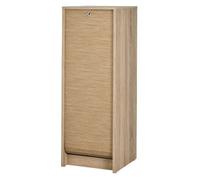Classeur à Rideau Chêne 6 Niches L 37.8 H 103.8 P 38.4 cm - Chêne Naturel - L 37.8 x l 38.4 x H 103.8 cm