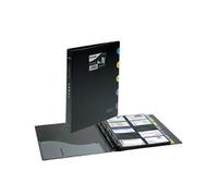Classeur A4 4 anneaux 25 pochettes pour 500 cartes de visite