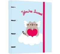 Classeur A4 4 Anneaux Collection Purrfect Love avec Cartes Grande Capacité Pusheen Bleu Bleu