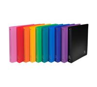 Exacompta - Classeur 4 anneaux plastifié Opak A4 Maxi - Dos 4 cm - Coloris assortis