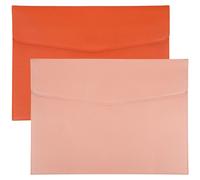 Classeur A4 en similicuir PU, étanche, avec fermeture magnétique, couleur orange/rose