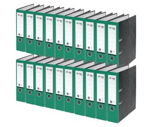 Classeur A4, marque VON Leitz, lot de 20, fabriqué à partir de papier 100 % recy os de 80 mm, capacité pour 6 centimètres de documents