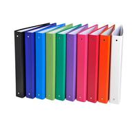 Exacompta 20x Classeur rembordé PP 4 anneaux 30mm A4 Couleurs assorties 51330E