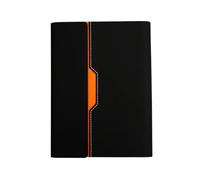 Classeur A5 6 Anneaux, Agenda Rechargeable Contient 100 Feuilles de Papier, Convient Pour L'éCole, Le Bureau Et Les Voyages Cuir Pu Classeur A5(Noir)
