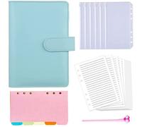 Classeur A6 Avec Couverture En Similicuir, 6 Pochettes, Séparateur, Stylo Et Livre De Comptabilité - Organiseur De Budget Pour La Maison Et Le Bureau