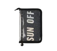 Classeur A6 Avec Pochette Zippée Pour Cartes, Factures Et Notes - Organiseur Portable, Étanche Et Réutilisable