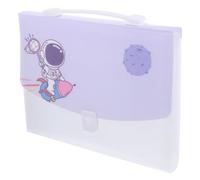 Classeur Accordéon A4 en Plastique Poignée, Fermeture Sécurisée | Organisation à Couches Multiples, Intérieur Transparent, Bandes D’étiquetage Incluses, pour Cours et Bureau Couleur Aléatoire