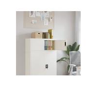 vidaXL Classeur blanc 90x40x40 cm acier 339716 Blanc G
