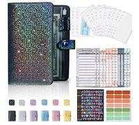 Classeur Budget A6 Francais, Agenda Budget Planner avec 12 Enveloppe Pochette Transparente, 12 Feuilles Budget, Carnet Classeurs à Anneaux pour Économiser Organisateur, Classeur Bristol Cahier, Noir