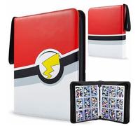 Classeur Carte Cahier KENLUMO - Cadeau de Noël pour enfant - compatible avec 720 cartes - Rouge et blanc