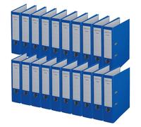 Classeur Chromos A4 80mm PP doublé bleu paquet de 20 pièces
