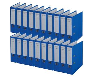 Classeur Chromos A4 80mm PP doublé bleu paquet de 20 pièces