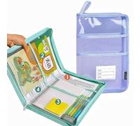 classeur Classeur A4 Étanche À 4 Couches Avec Ouverture À 180 Degrés, Pochette De Rangement Transparente En PVC Avec Fermeture Éclair For L'école Et Le Bureau. pochette(Lila)