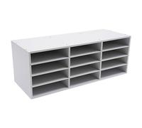 Classeur Courrier 12 Fentes, Rangeur Documents PVC, 4 Niveaux Pour Lettres | Casier Classement Autonome,Organiseur De Bureau, Revues, Tablettes, PC, Support De Rangement Moderne80x30,8x30 Cm, IdéAl Mais