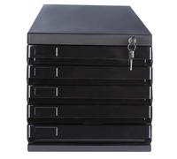 Classeur De Bureau Plastique 5 Niveaux Avec Serrure, Organisateur Tiroirs | Pour Le Bureau, Boîte De Rangement Pour Dossiers A4, Armoire D'archives Classée Pour Le Travail