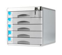 Classeur De Bureau Verrouillable, Boîte De Rangement Documents Papier A4 | Organisateur En Aluminium À 3/5/7 Niveaux Avec Tiroir Pour Bureau, Classeur D'archives Sécurisé(5-layers)