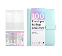 Classeur De Défi De 100 Enveloppes - Livret De Défi D'économie D'argent, Classeur De Budget D'épargne Avec Enveloppes D'argent | Classeurs A5 Étanches, 100 Jours Pour Économiser 5 050 $ Pour La Maison