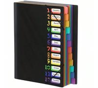 Classeur de fichiers arc-en-ciel format A4, grande capacité, fournitures de bureau style coréen | Organisateur de documents coloré pour l'école, le collège, le travail, la maison et le bureau | Retour