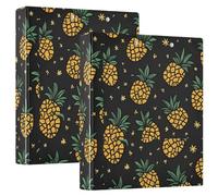 Classeur de fournitures scolaires 1-1/2 pouces - Ananas | Lot de 200 classeurs ronds avec porte-bloc Assortiment de 200 feuilles