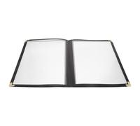 Classeur de Menus A4 en PVC Transparent, 5 Pages, pour Café et Hôtel | Insertion Facile, Protection Claire et Anti-rayures, Navigation Conviviale, Présentation Élégante, Format 31,5x23,5cm