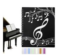 Classeur de partitions, 40 pochettes de protection - Affichage de 80 pages à spirales pour album de présentation, scrapbooking, documents, œuvres d'art, piano, carte, dessin, espèces