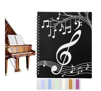 Classeur de partitions - Album de protection à 40 pochettes | Classeur de partitions - 40 pochettes pouvant contenir 80 pages | facile à noter | Reste ouvert complètement à plat | Noir