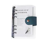 Classeur de planification A6 - 13 x 19 cm - Carnet transparent à 6 anneaux pour planification des tâches, suivi de la santé avec design rechargeable, journal d'étude pour voyage, lecture, nettoyage