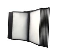 Classeur de présentation 20 pochettes double face pour documents A4, affiches, rangement de bureau, PVC et métal, élégant de qualité supérieure