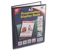 Classeur de présentation à 40 pochettes en plastique - Format A3-80 vues