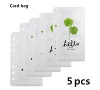 Classeur De Rangement En Pvc Transparent, Pochette Standard, Feuilles Ample Avec Fermeture Éclair, Auto-Élégante, 5 Pièces/Lot,
