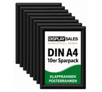 Classeur DIN A4 noir, en aluminium, largeur de 25 mm, lot avantageux