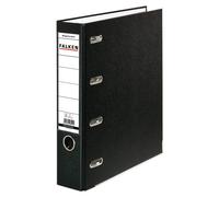 Classeur double en plastique PP. Fabriqué en Allemagne. Largeur de 7 cm, couleur noire, pour ranger 2 formats DIN A5 à plat, avec fenêtre interchangeable