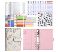 Classeur économique, organiseur budgétaire A6 avec poche zippée pour espèces, planificateur budgétaire, classeur à anneaux de taille A6, pour hommes, femmes, adolescents, épouse, mari, fils, fille