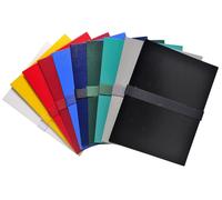 Classeur en carton, extensible, avec fermeture velcro, capacité de 1000 feuilles, format A4, disponible en 10 couleurs