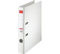Classeur en plastique Esselte Standard, DIN A4, 50 mm, blanc Couverture intérieure et extérieure recouverte de film PP, avec (320800)