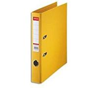 Classeur en plastique Esselte Standard, DIN A4, 50 mm, jaune Couverture intérieure et extérieure recouverte de film PP, avec (320870)