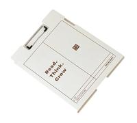Classeur en plastique haute performance - Taille standard - Porte-bloc pliable - Organiseur de documents avec clip en métal - Pour bureau et école