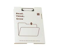 Classeur en plastique haute performance - Taille standard - Porte-bloc pliable - Organiseur de documents avec clip en métal - Pour bureau et école