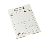 Classeur en plastique haute performance - Taille standard - Porte-bloc pliable - Organiseur de documents avec clip en métal - Pour bureau et école