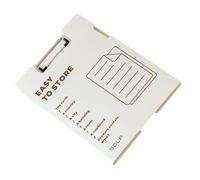 Classeur en plastique haute performance - Taille standard - Porte-bloc pliable - Organiseur de documents avec clip en métal - Pour bureau et école