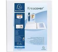 Classeur PP personnalisable Kreacover - 4 anneaux en D 40mm - A4 maxi - Blanc