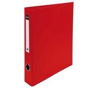 Classeur rembordé PVC 4 anneaux en D de 50mm en 3ème de couverture - A4 maxi - Rouge